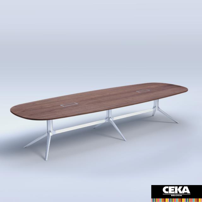 table réunion notable icf placage électrification pieds design ovale rectangulaire