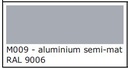 coloris métal: (M009) Aluminium