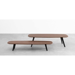 Walnut table with black legs SOLAPA by Jon Gasca